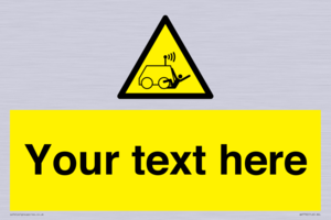 Custom warning run over by operator controlled machine